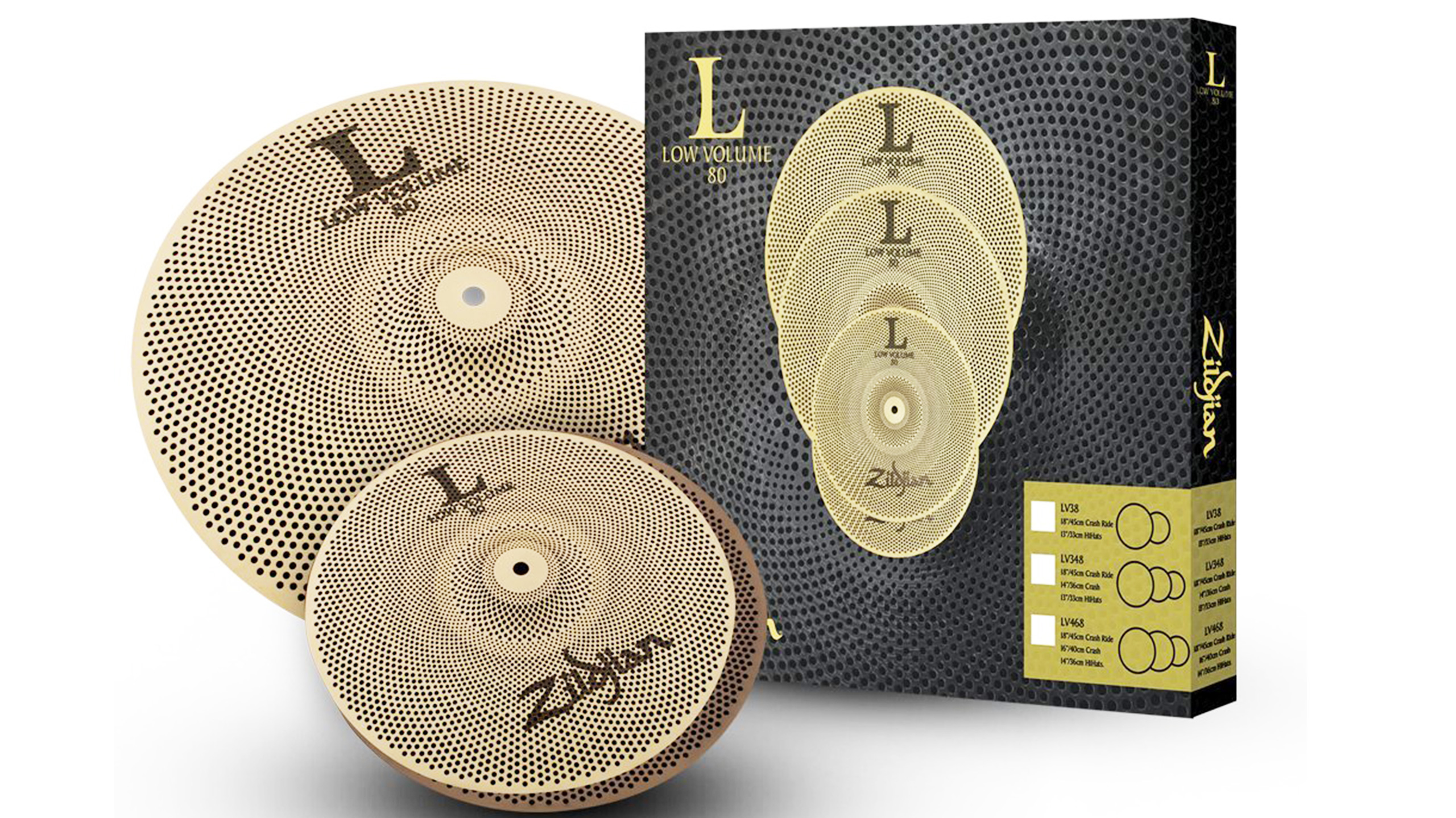 L80 Low Volume Cymbal Set ジルジャン　消音シンバル L80 Low Volume Cymbal Pack - 14/16/18