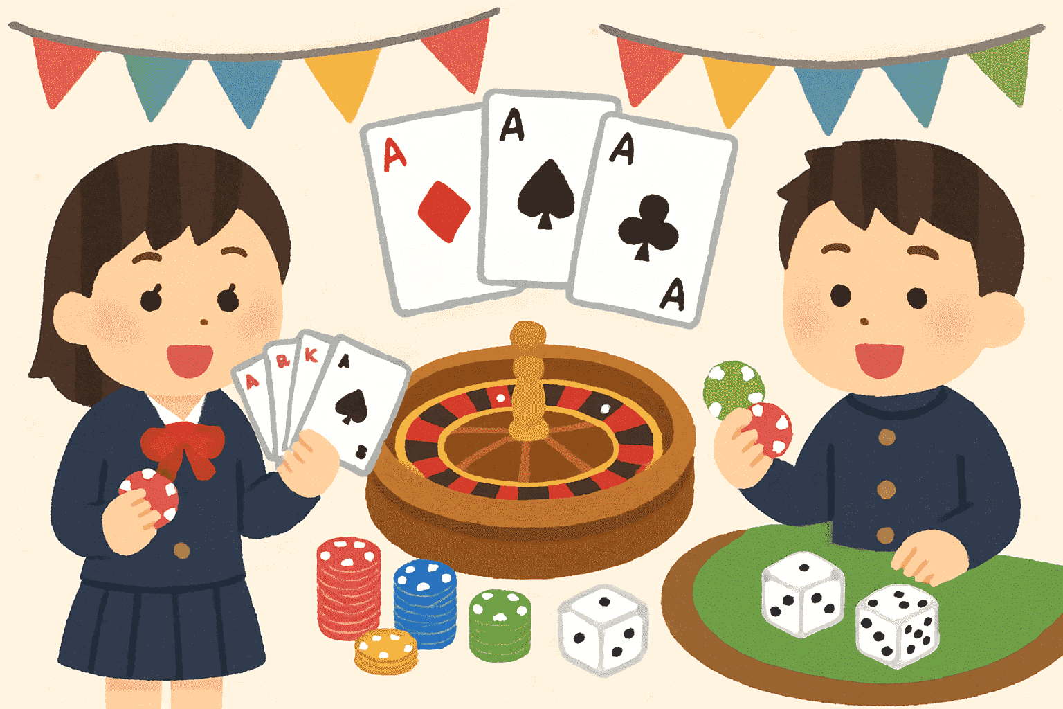 文化祭でカジノ】カードやサイコロなど定番のカジノゲームを紹介