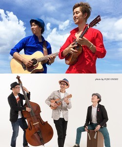 フラリーパッド＜前田大輔(ウクレレ)、清水英之(G)＞、Ukulele Swing Trio＜スインギー坂野(ウクレレ)、高畠博文(B)、 西浦慎吾(Per)＞